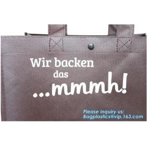 Laminated black pp non woven bag,matt lamination non woven tote bag, Wholesale