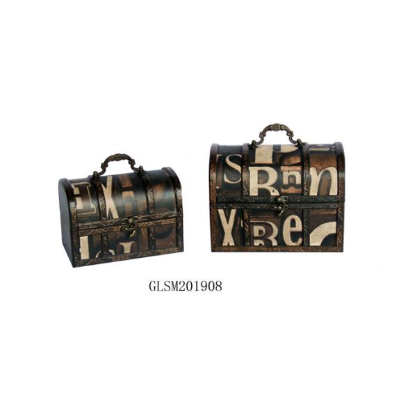 Buy Engraving Logo Retro L20*13 Leather Storage Box at wholesale prices