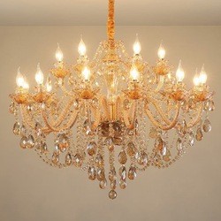 White Crystal Chandelier Lights Crystal Ceiling Lamp Decoration 100CM