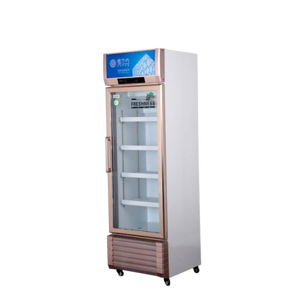 Buy 338L Single Door Glass Display Fridge Fan Cooling at wholesale prices