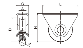 1.97" 50mm Sliding Gate Roller Silver White Bearing Rolling Pulley With Flexible Rotation