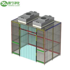 ISO 5 Clean Booth Modular FFU System with HEPA Filter Anti-Static Curtain