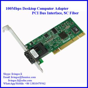 100Mbps NIC Card, PCI Desktop Computer Fiber Optic Network Adapter, SC Fiber,