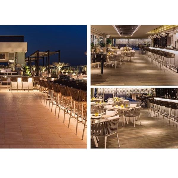 Outdoor Sofa Rattan Woven Patio Garden Furniture Weatherproof Sun / Rain Lounge Chair Balcony Relaxation Set with Coffee Table