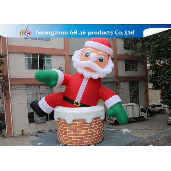 Buy 10m Big Inflatable Holiday Decorations / Blow Up Father Christmas at wholesale prices
