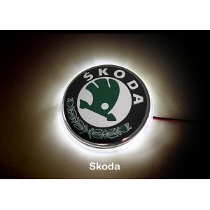 Skoda Emblems/White LED Car Rear Logo Light for Skoda
