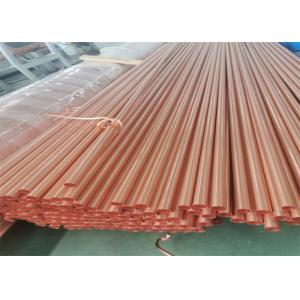 Red Non Alloy Copper Pipe Straight washed Surface ISO45001 certificated
