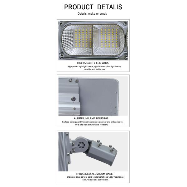 240W 150LM/W Solar Street Lights PIR Sensor Remote Control Outdoor Waterproof