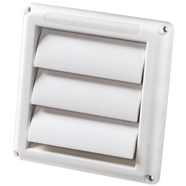 Buy Deflecto Gravity Plastic Air Vents / Louvered Dryer Vent Cover 6 Inches Brown Hood at wholesale prices