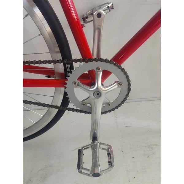 58cm Fixie Bikes with Red Color Thickslick 700c Tire and Steel Fork 4130 Chrome Frame