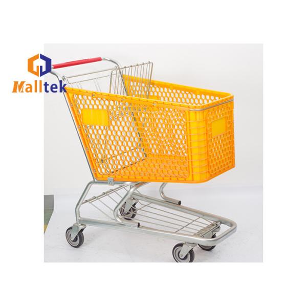 Buy Unfolding Plastic Supermarket Trolley With 4 PU Wheels at wholesale prices