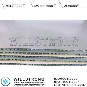 20MM Silver Honeycomb Composite Panels , Economical And Aesthetic Honeycomb