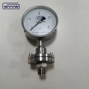 All Stainless Steel Indicator Pressure Gauge With Flange CE Approved