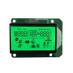 Lcd Genyu Monochrome Cob Design TN/HTN/STN/FSTN Display Modules 7 Segment Lcd Board 76*58 mm Display Size and Green LEDs