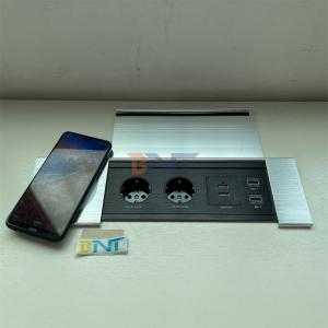 Multifunctional Power Socket with USB and Sliding Cover - Perfect for Office