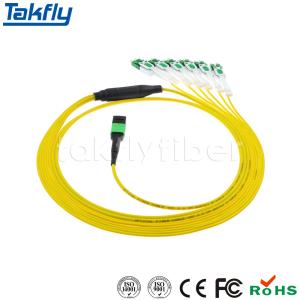 Low Insert Loss OS2 MPO To Uniboot LC Bunch Cable MTP-LC SM Fiber Optic Fanout