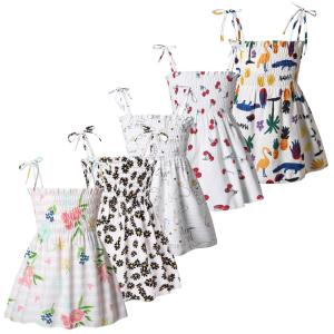 Children's Dress Clothing New Printing Summer Girls' Suspender Dress