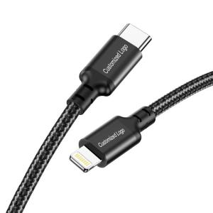 18W 20W Type C To Lightning Cable Nylon Braided Mobile Data Cable