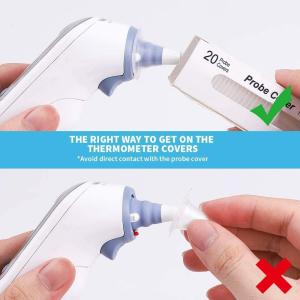 FDA Disposable Ear Thermometer Probe Covers Latex Free Transparent