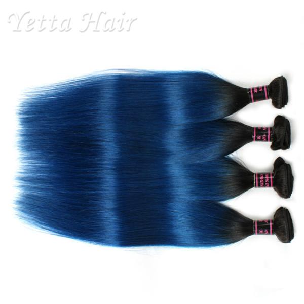 Healthy Ombre Soft Blue Grade 8A Virgin Hair Extentions For Goddess
