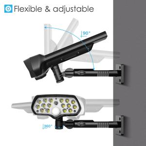 5000K 17PCS Led Commercial Solar Street Lights / Wall Mount Solar Spotlight