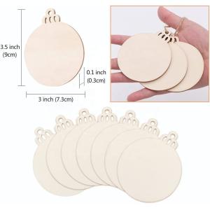 Creative DIY Round Shape Wooden Crafts Door Tag For Decorations Hanging Tag