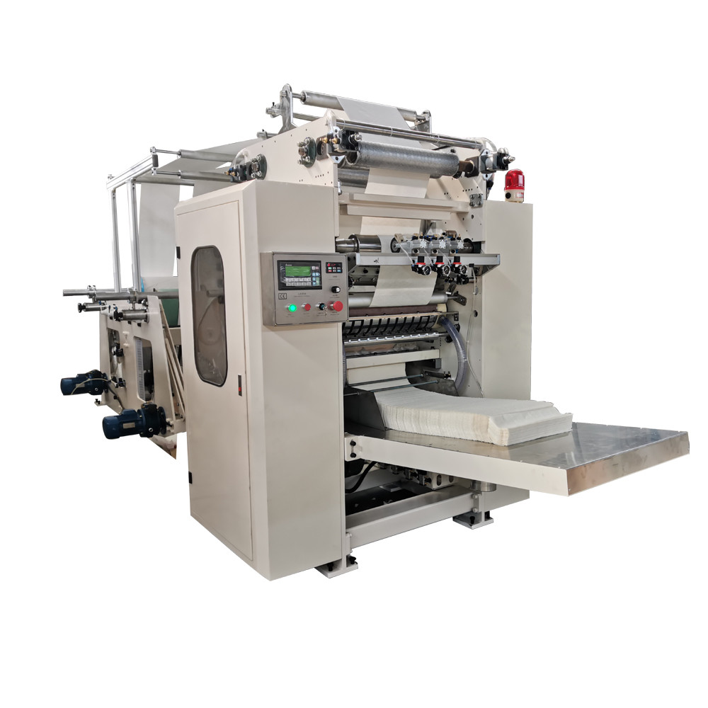 Buy V Fold 7.5kw Hand 1380mm Tissue Paper Maker Machine Steel To Steel Embossing Roller at wholesale prices
