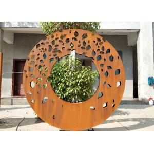 China Laser Cut Ring Design Contemporary Sculpture Garden Decor Panel Screen on sale