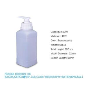 Liquid Detergent Plastic Hand Wash Bottle With Tube Pump Refillable Plastic Pump