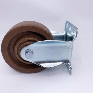 High Temp Oven Phenolic Caster Wheels 125mm Rigid Plate