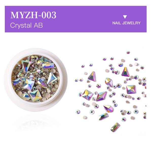 See Details Flat Bottom Mix Shape Glass Nail Diamond Rhinestones for Nail Art from Yiwu
