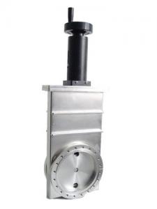 China Stainless Steel Pneumatic Gate Valve Silver Grey Matte Finishing Surface on sale