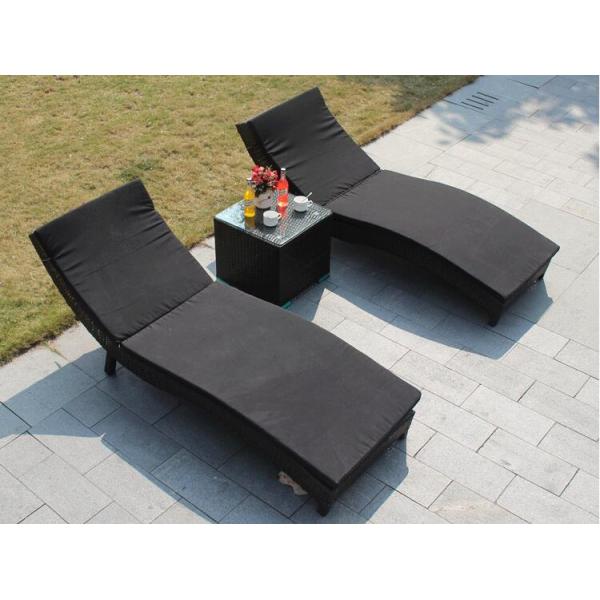 Leisure Aluminium PE Rattan Sunbed All weather Outdoor Garden Patio Lounge chaise chair