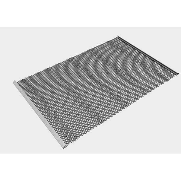 65mn Diamond Opening Self Cleaning Screen Mesh Anti Clogging With Steel Wire Bands