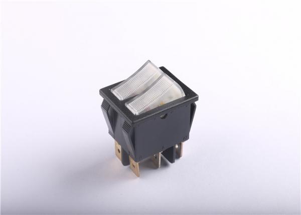 Buy Anti Tip Dual Rocker Switch 16A AC250V DC125V Boat Shaped Long Electrical Life at wholesale prices