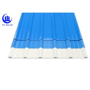 APVC Trapezoidal Spanish PVC Plastic Roof Tiles Customized Length