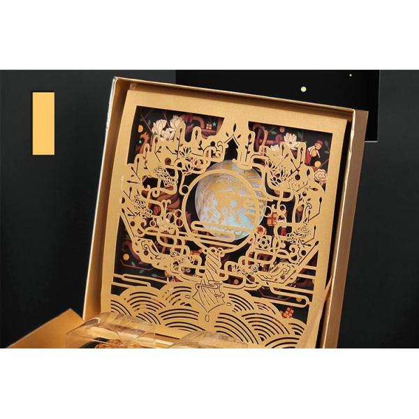 Custom Logo Ivory Paper Sweet Box Luxury Style Moon Cake For Gift