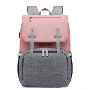 ISO9001 Fashion Mummy Maternity Nappy Diaper Bag Backpack With USB