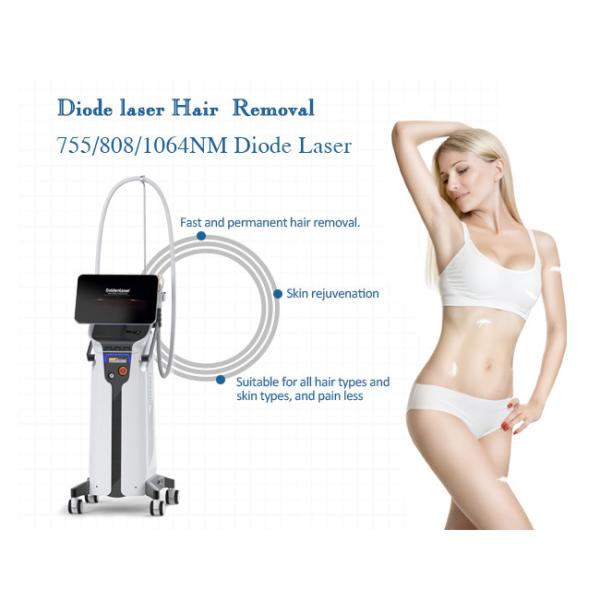 2.4kw 755 808 1064 Triple Wavelength Laser Hair Removal 10Hz Private Hair Permanently