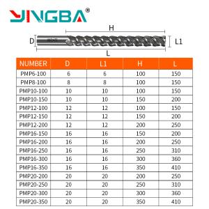 4 6 Flutes EVA Bit Foam Milling Cutter 6mm 8mm Flat Bottom End Mill