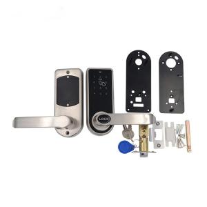 Touchscreen Hotel Smart Locks Brushed Electroplated Zinc Alloy Semi Auto Swipe