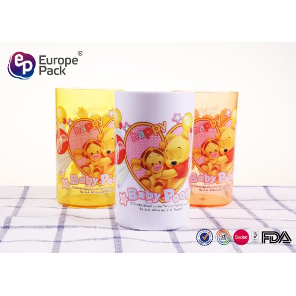 Buy Break Resistant Plastic Childrens Mugs Without Holder 270Ml Round Shape at wholesale prices