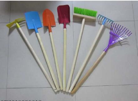 Wooden Handle Metal Garden Tools Set 7pcs Set for Children's Outdoor Gardening Needs