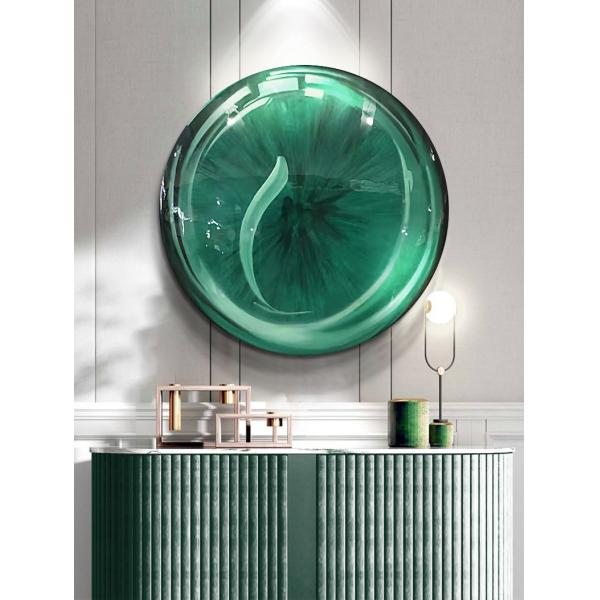 304 316 SS Stereoscopic 3D Convex Circular Statue Hanging Decorative Painting