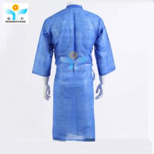 Quality 25-50gsm Disposable Kimono Gowns M L XL XXL ISO Certificate for sale