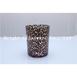 fashion leopard logo design candle holder, Wholesale Glass Container