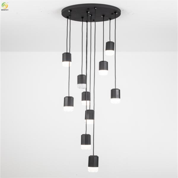 Acrylic Home/Hotel Metals Art Baking Paint Black LED Nordic Pendant Light