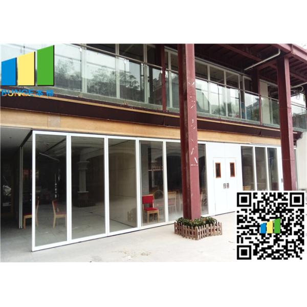 3.35 Iinch Aluminium Frame Operable Glass Partition Wall For Office Meeting Room