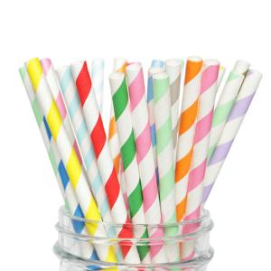 Birthday Decoration 8mm Biodegradable Paper Straws Compostable