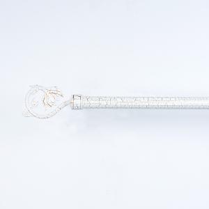 19mm Phoenix Tail Curtain Rod Finials Customized Curtain Pole Set Single Tension